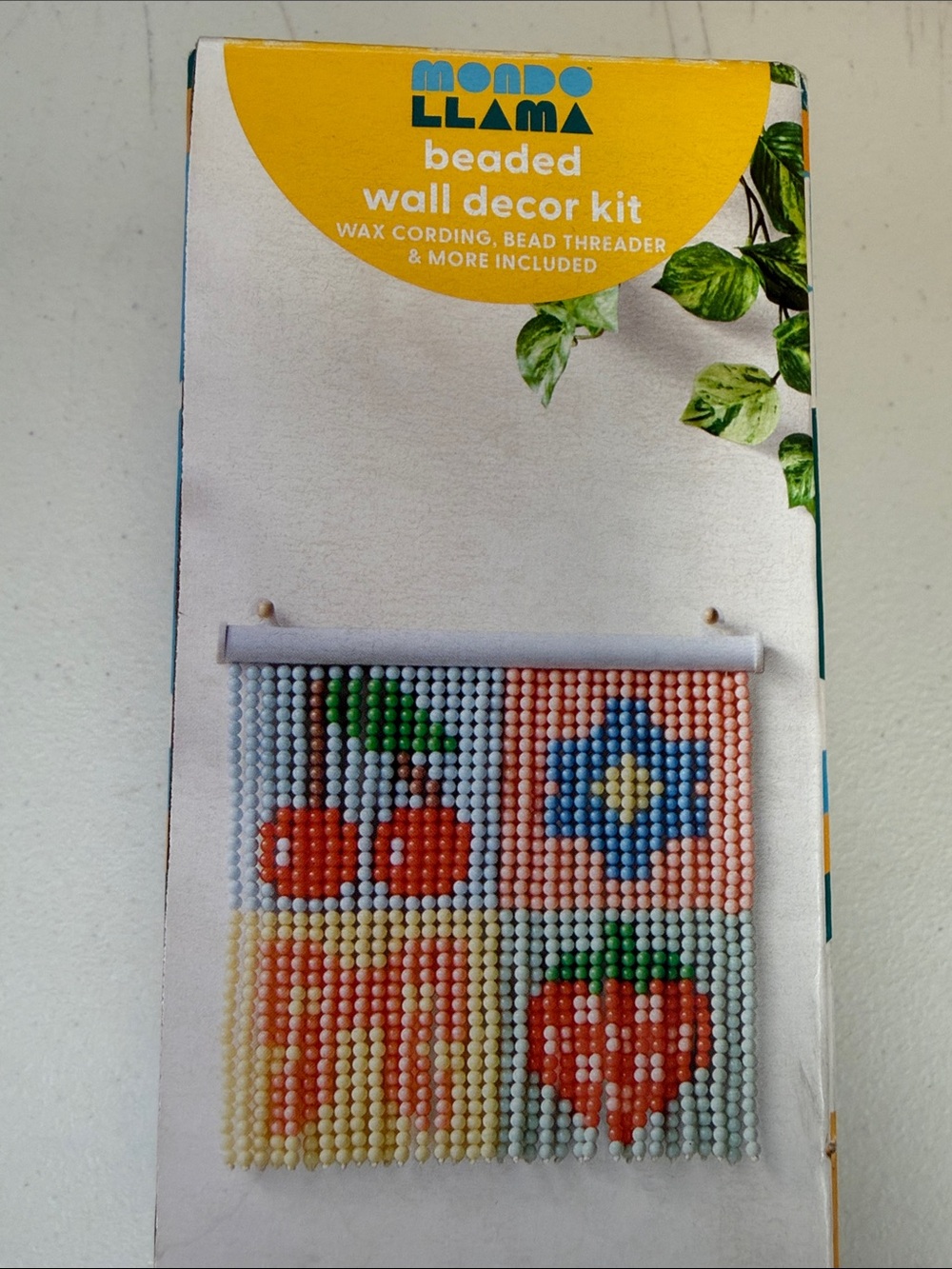 Beaded Wall Decor Kit Mondo Llama wax cording bead threaderBeaded Wall Decor Kit